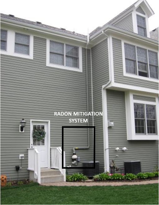 IMAGE OF RADON MITIGATION SYSTEM IN ILLINOIS