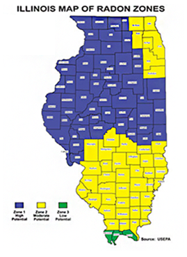 Illinois Radon Map